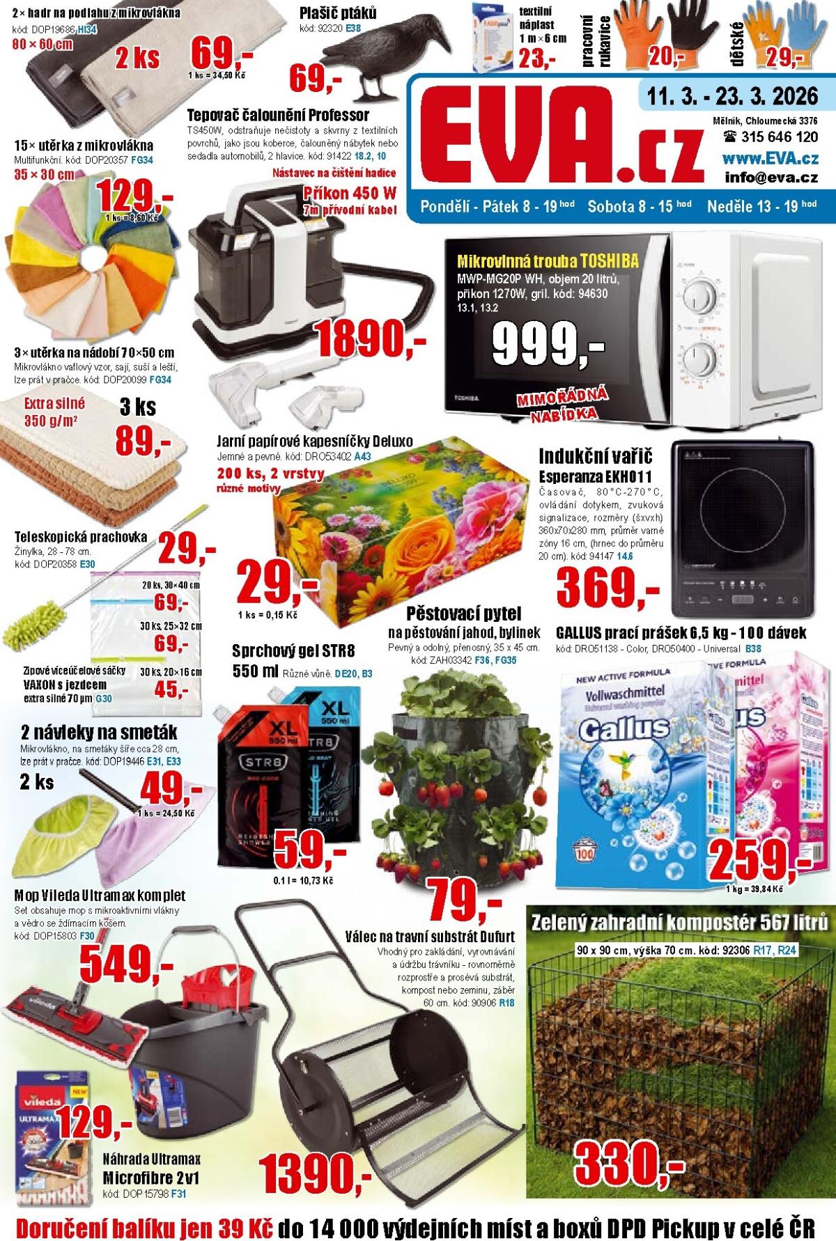 EVA.cz leták platný od středy 11.03.2026 do pondělí 23.03.2026
