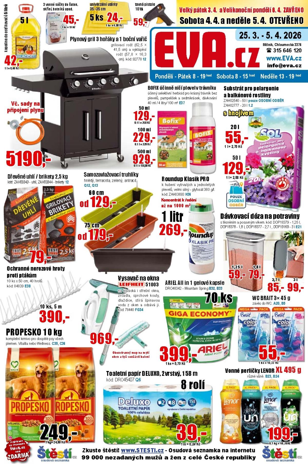 EVA.cz leták platný od středy 25.03.2026 do neděle 05.04.2026