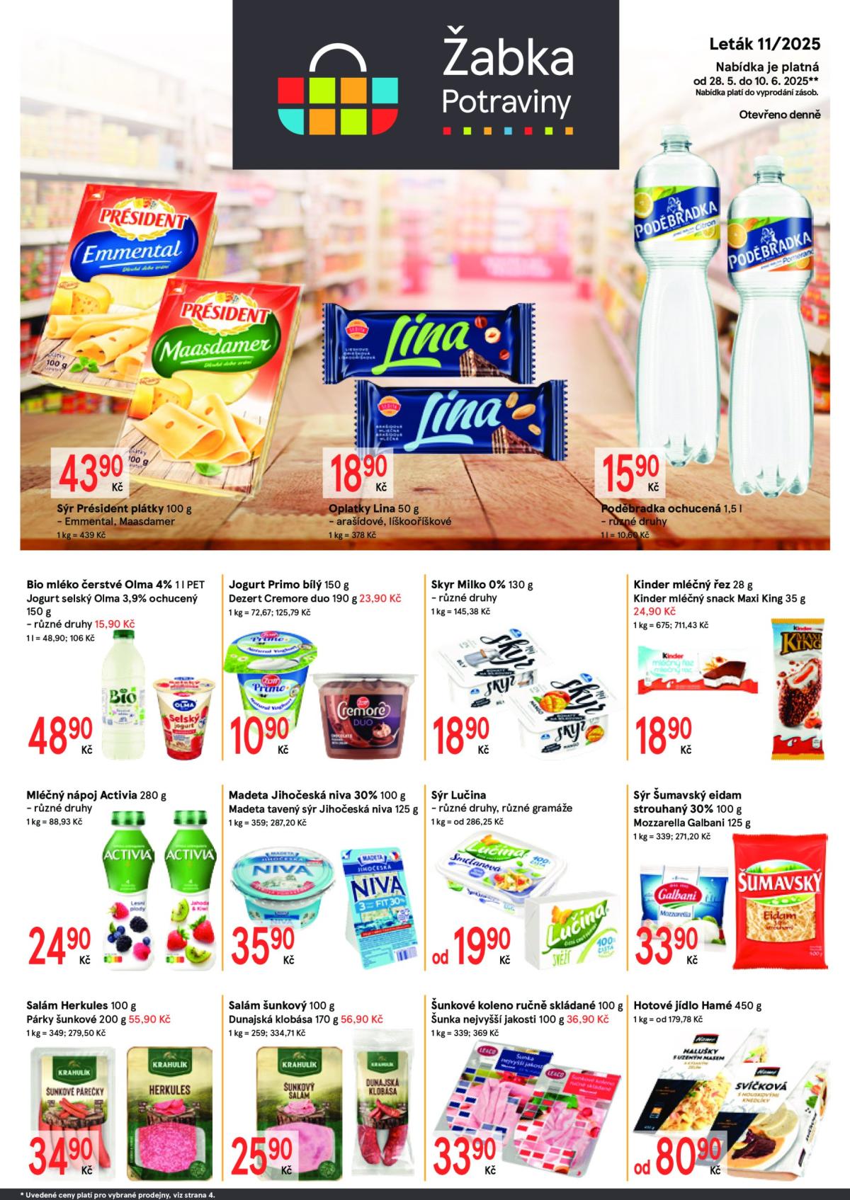 Leták Žabka od 28.05. do 10.06.