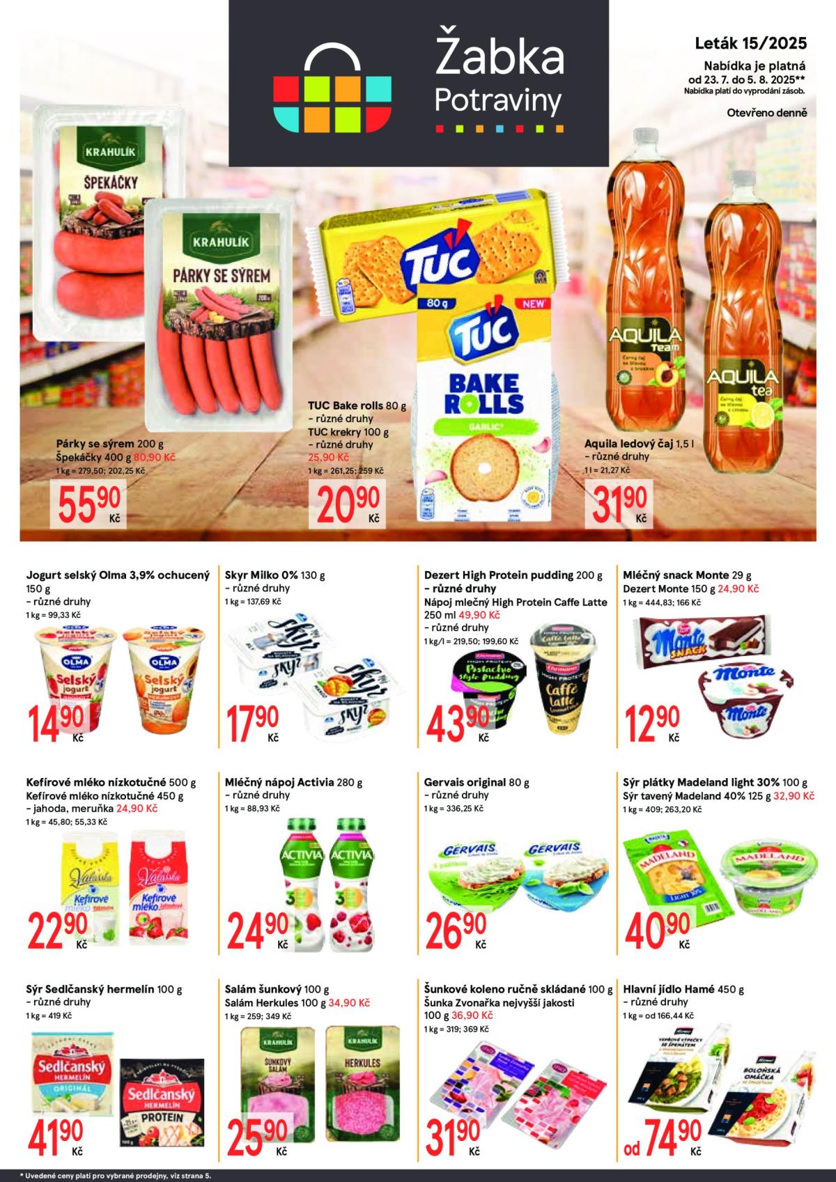 Leták Žabka od 23.07. do 05.08.