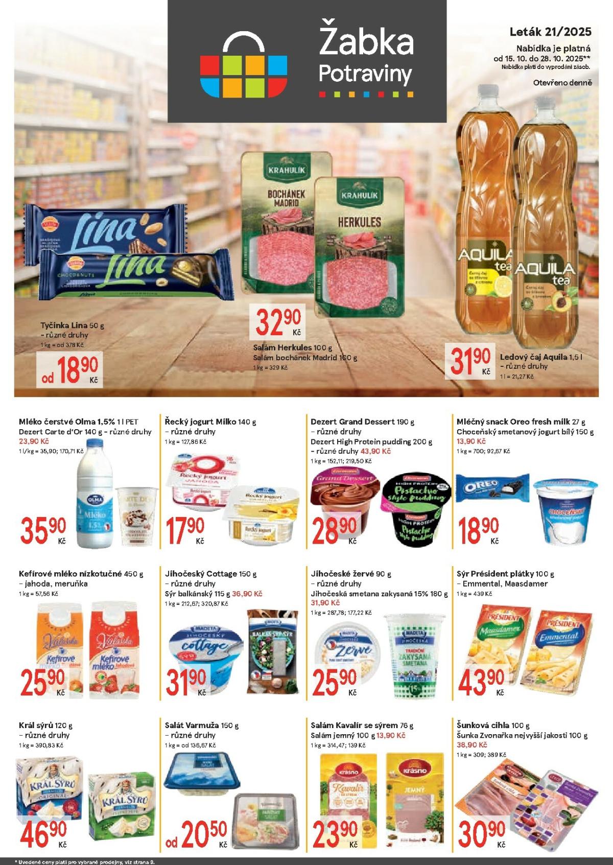 Aktuální leták Žabka od 15.10. do 28.10.