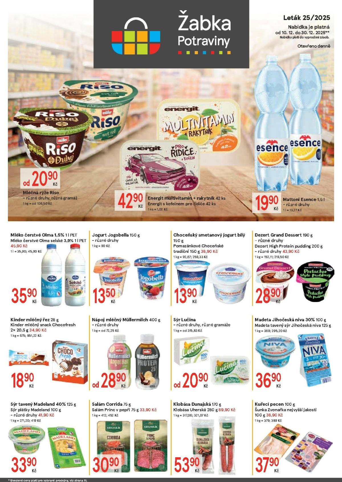 Aktuální leták Žabka od 10.12. do 30.12.
