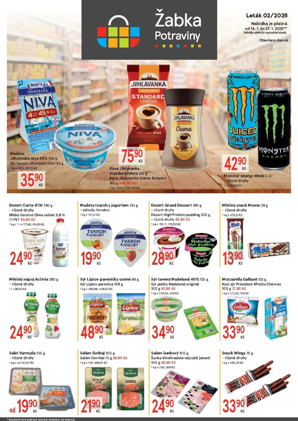 Aktuální leták Žabka od 14.01. do 27.01.