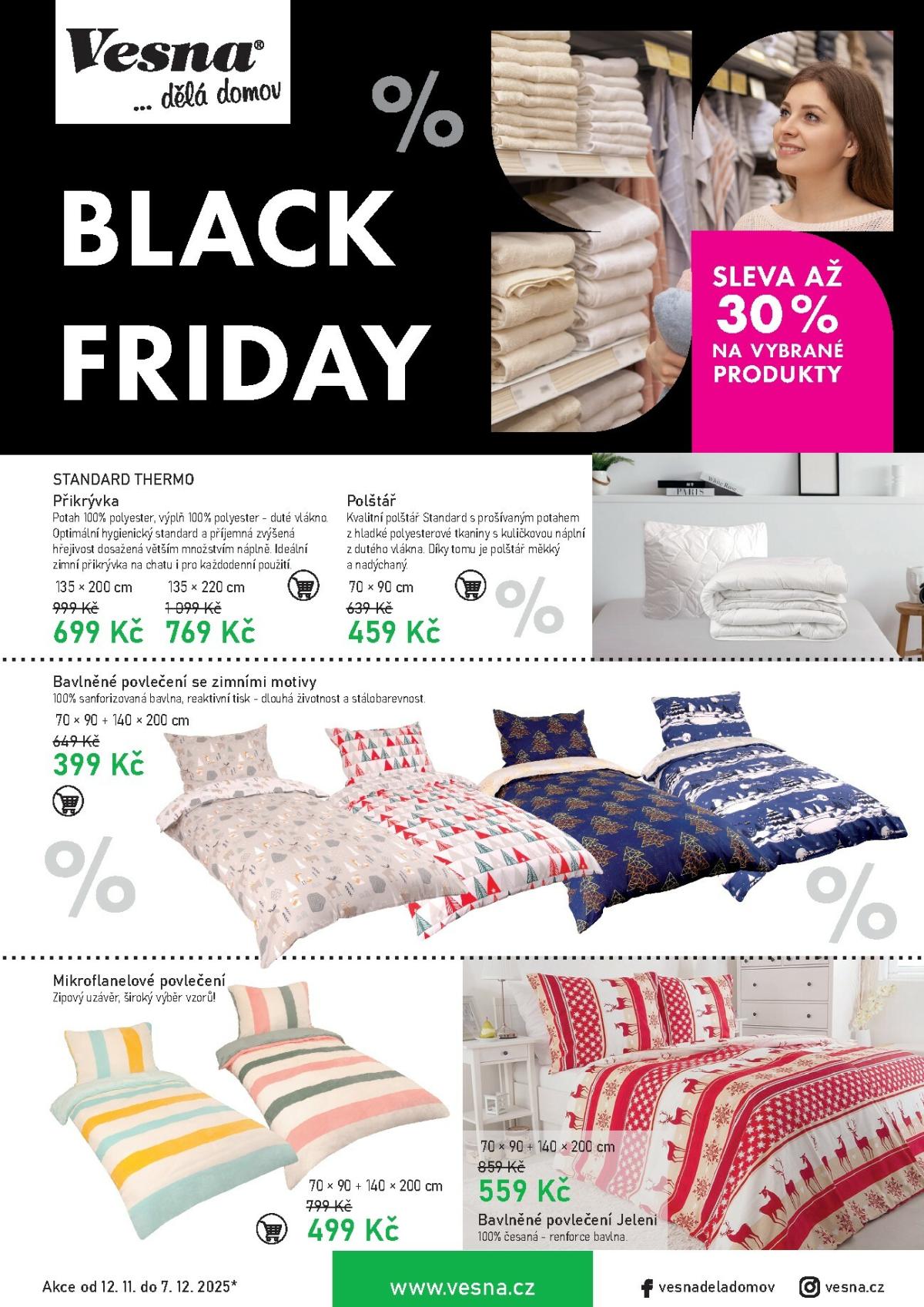 Aktuální leták Vesna - Black Friday od 12.11. do 07.12.