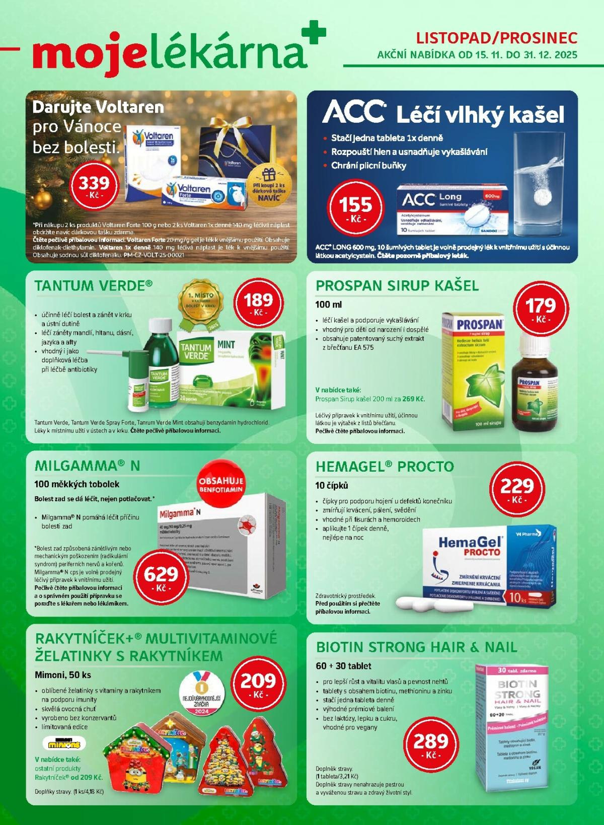 Aktuální leták Moje lékarna od 15.11. do 31.12.