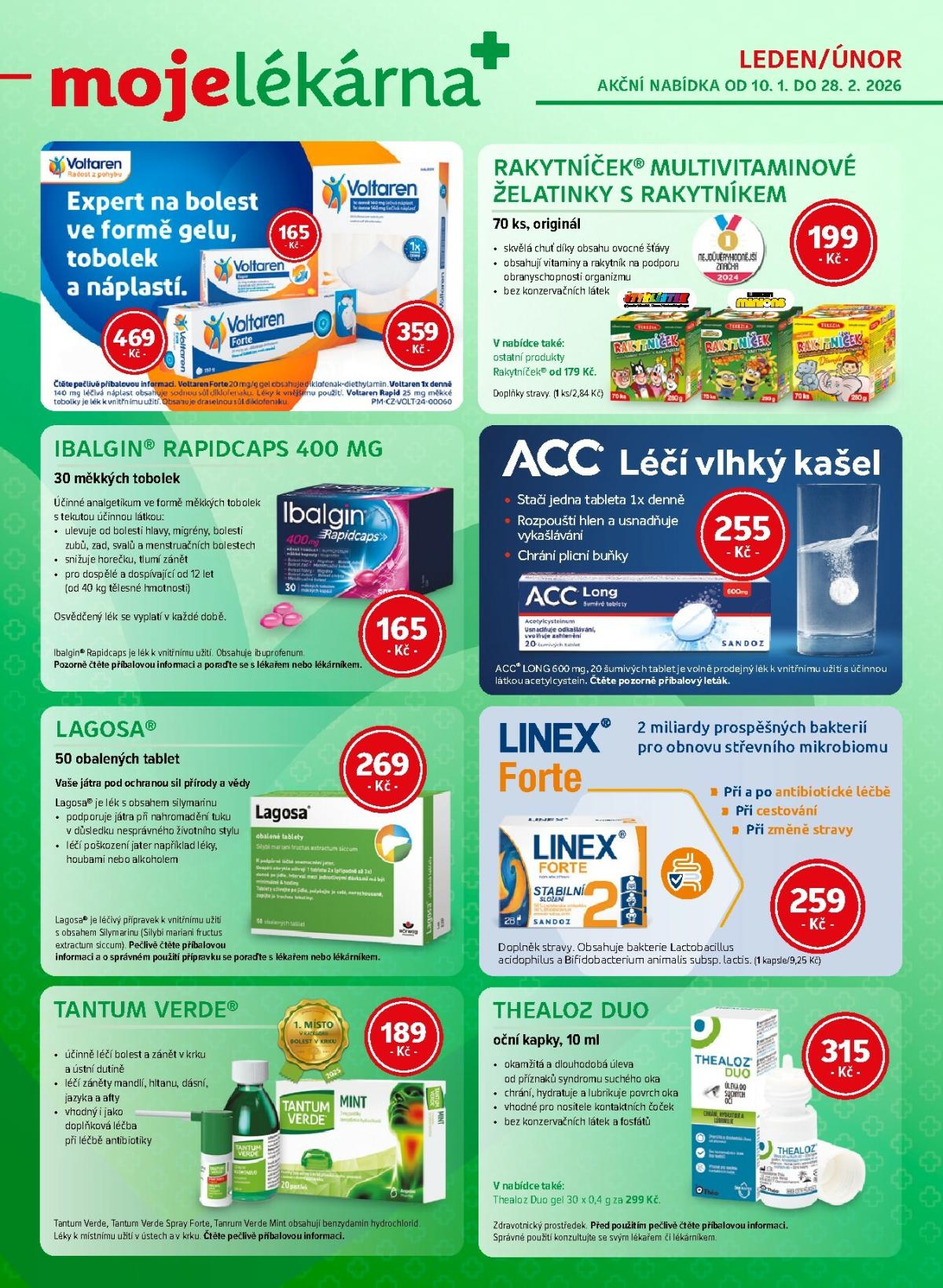 Aktuální leták Moje lékarna od 10.01. do 28.02.