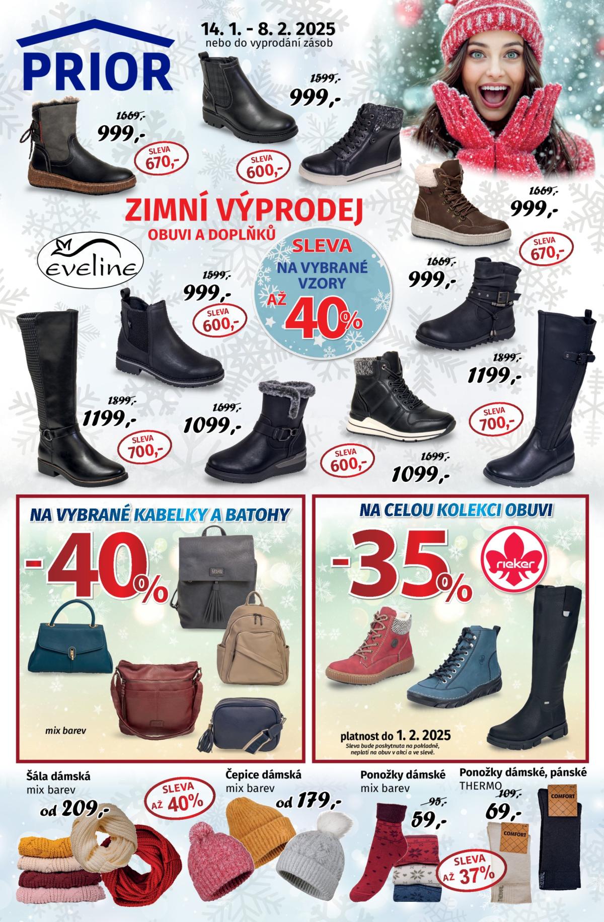 Leták Prior - Zimní výprodej od 14.01. do 08.02.