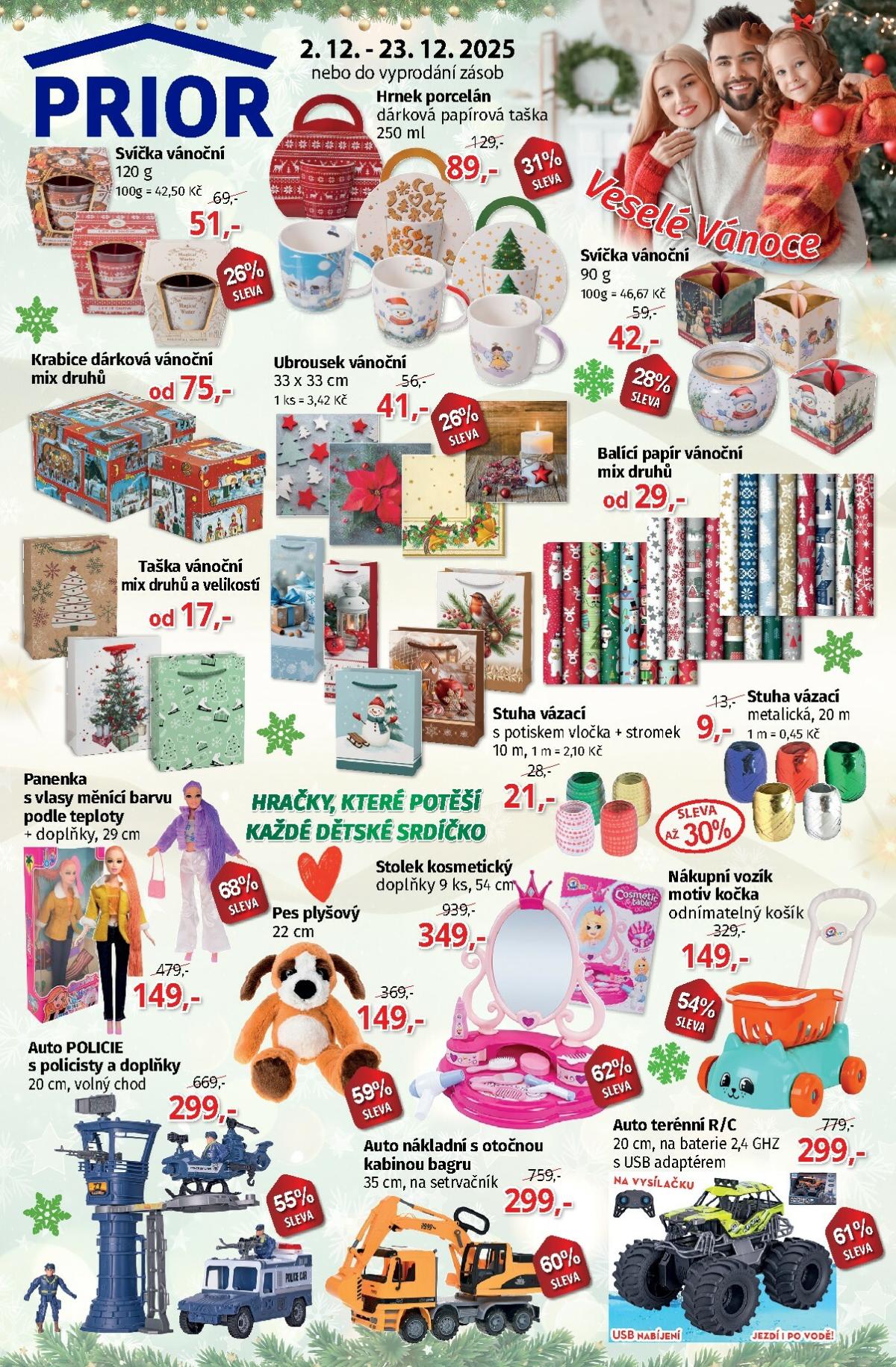 Aktuální leták Prior - Vánoce od 02.12. do 23.12.