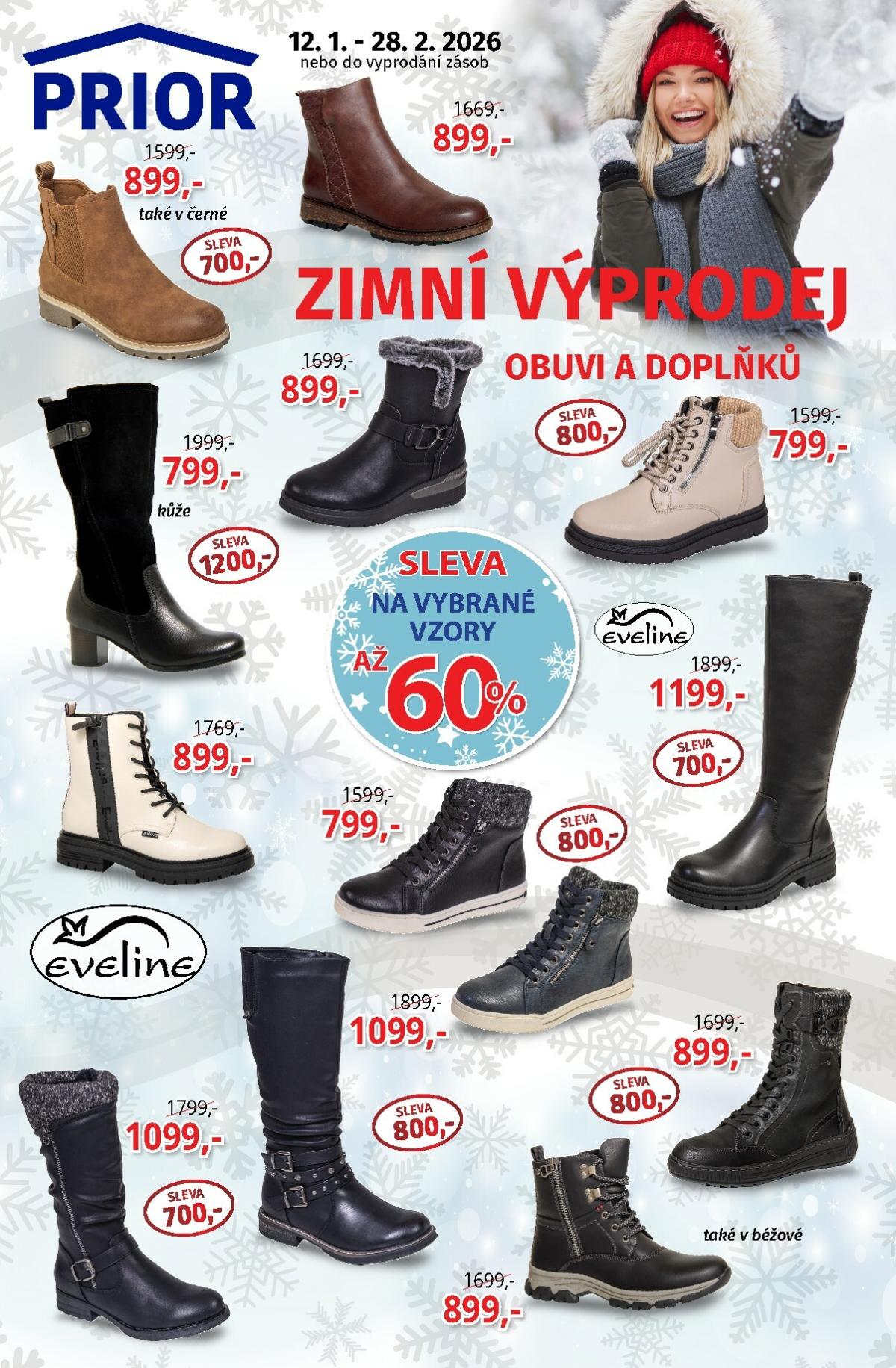 Aktuální leták Prior - Obuv a doplňky od 12.01. do 28.02.