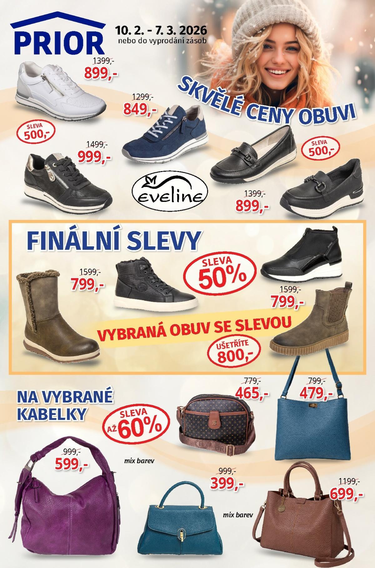 Prior - Obuv leták platný od úterý 10.02.2026 do soboty 07.03.2026