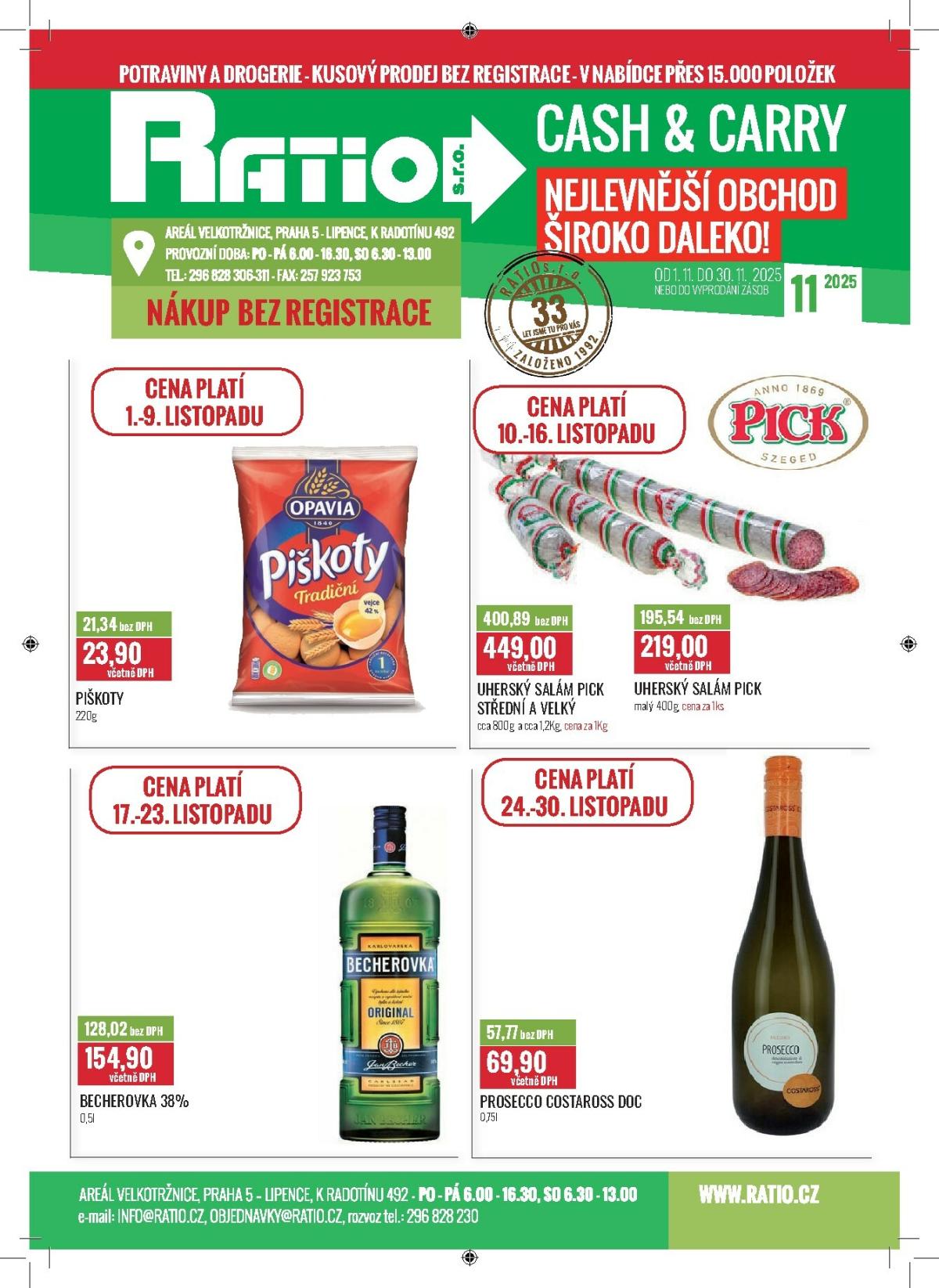 Aktuální leták Ratio od 01.11. do 30.11.