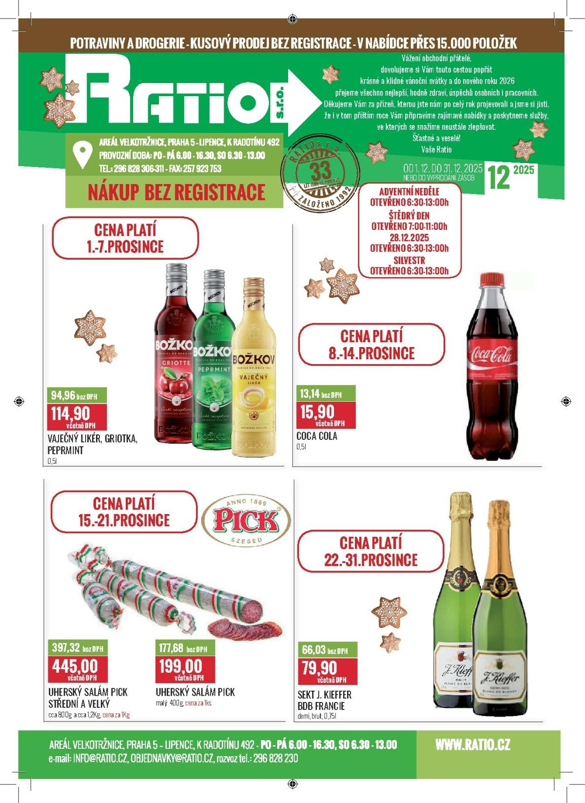 Aktuální leták Ratio od 01.12. do 31.12.
