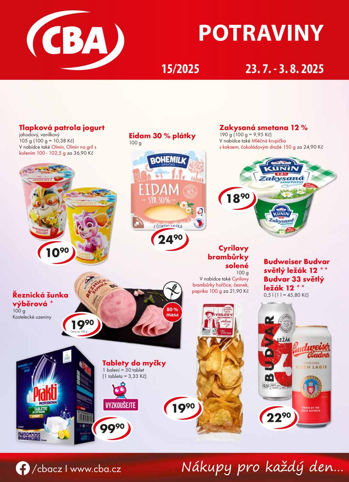 Leták CBA - Potraviny od 23.07. do 03.08.