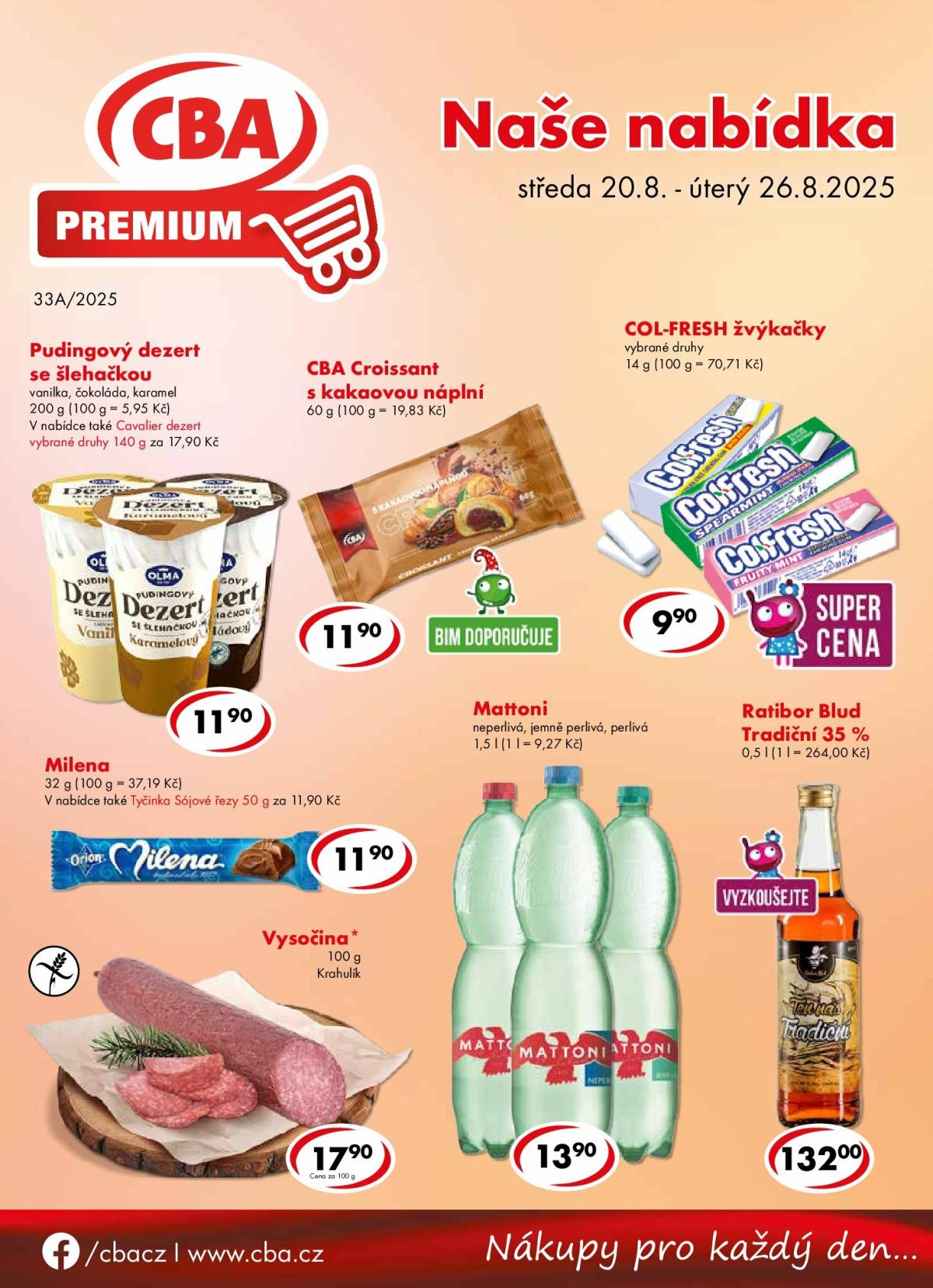 Leták CBA Premium od 20.08. do 26.08.