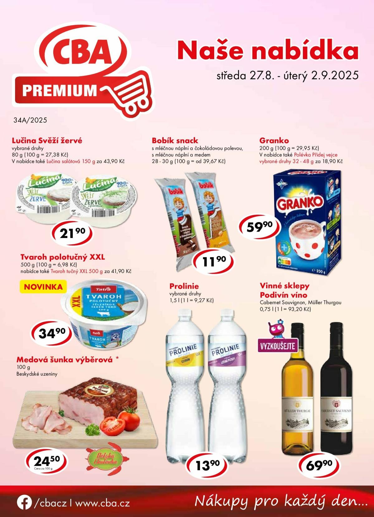 Leták CBA Premium od 27.08. do 02.09.