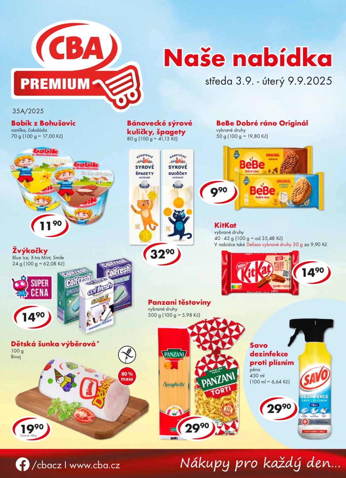Leták CBA Premium od 03.09. do 09.09.
