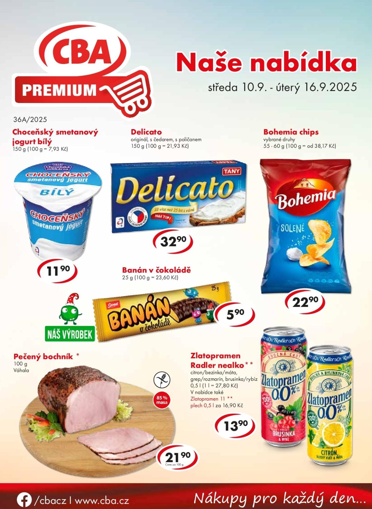 Leták CBA Premium od 10.09. do 16.09.
