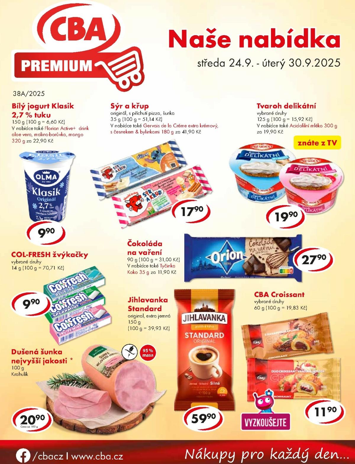 Leták CBA Premium od 24.09. do 30.09.