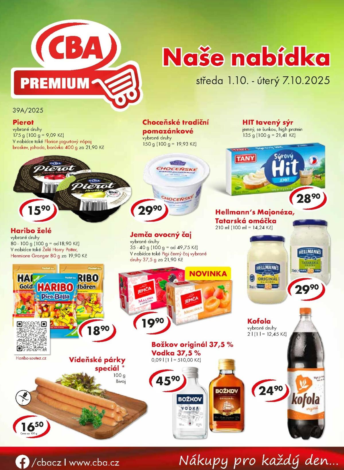 Leták CBA Premium od 01.10. do 07.10.