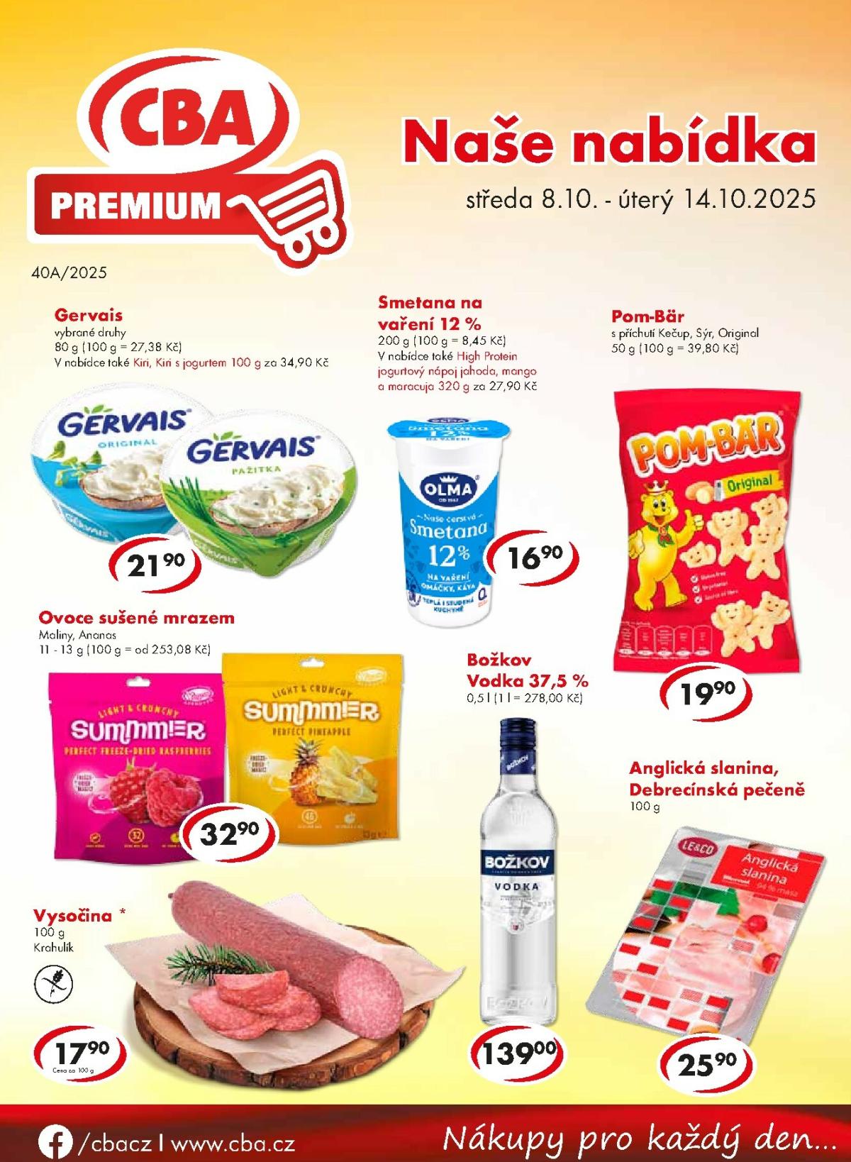 Aktuální leták CBA Premium od 08.10. do 14.10.