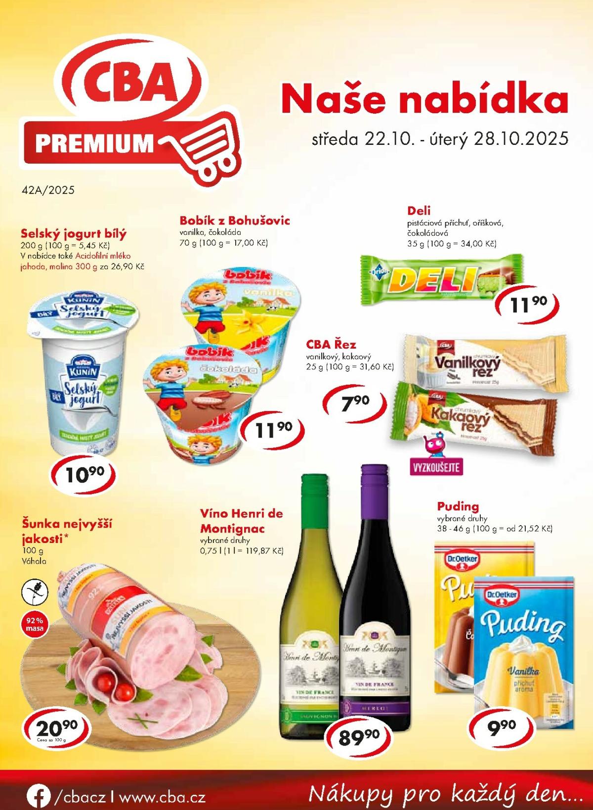 Aktuální leták CBA Premium od 22.10. do 28.10.