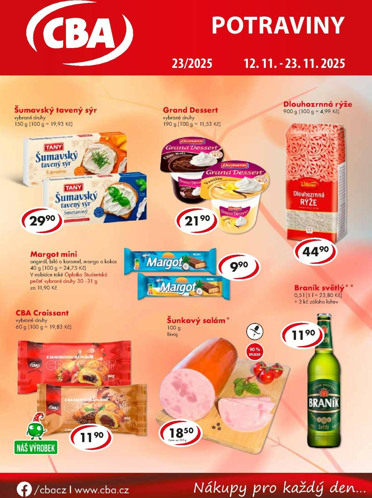 Aktuální leták CBA - Potraviny od 12.11. do 23.11.