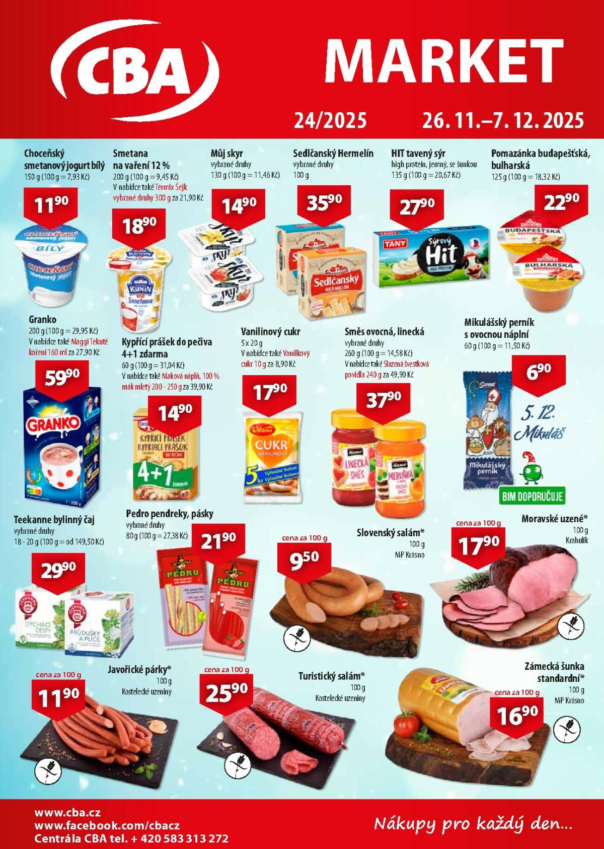 Aktuální leták CBA Market od 26.11. do 07.12.