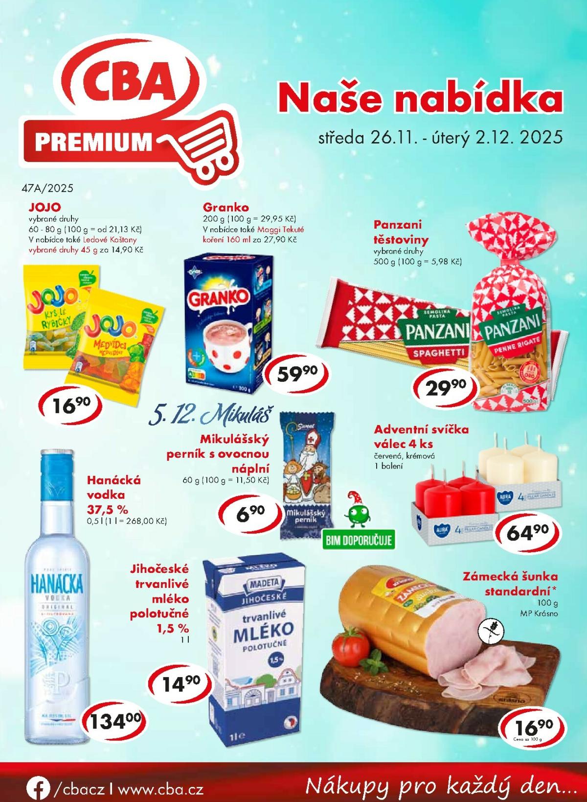 Aktuální leták CBA Premium od 26.11. do 02.12.