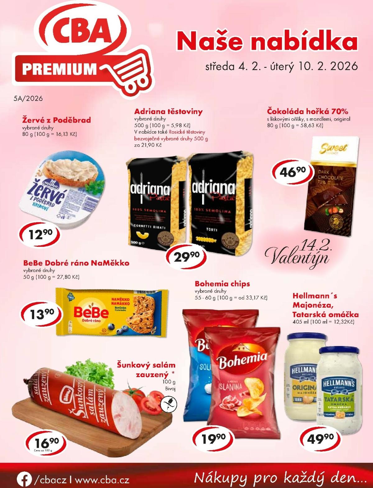 CBA Premium leták platný od středy 04.02.2026 do úterý 10.02.2026