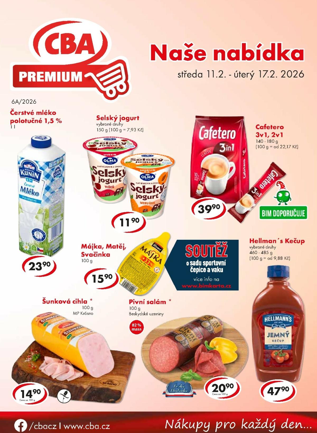 CBA Premium leták platný od středy 11.02.2026 do úterý 17.02.2026