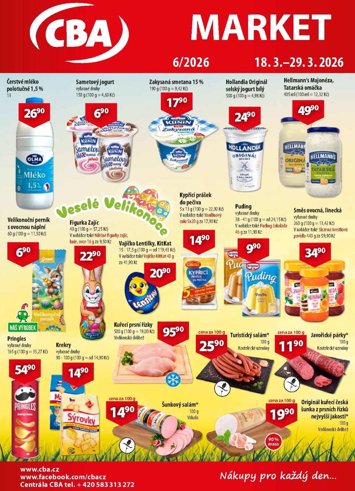 CBA Market leták platný od středy 18.03.2026 do neděle 29.03.2026