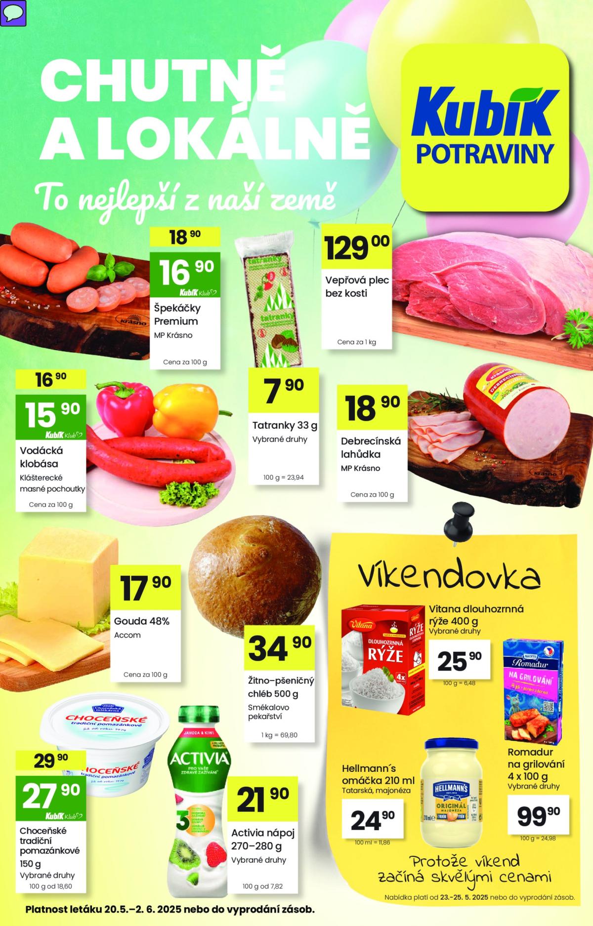 Leták Kubík od 20.05. do 02.06.
