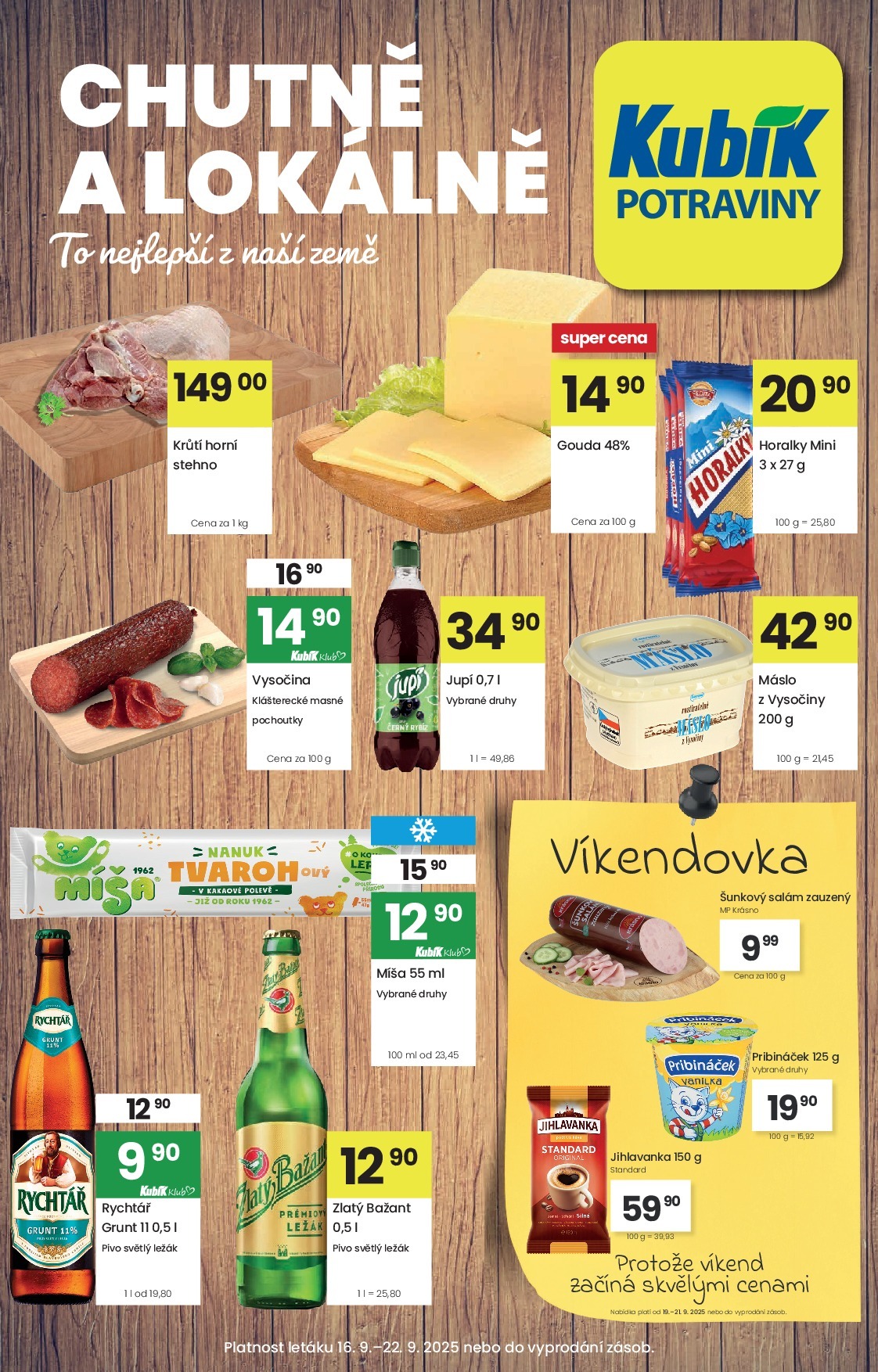 Leták Kubík od 16.09. do 22.09.