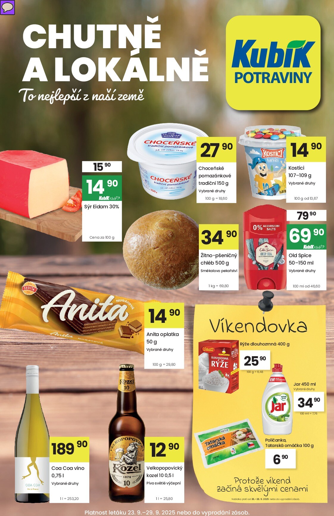 Leták Kubík od 23.09. do 29.09.