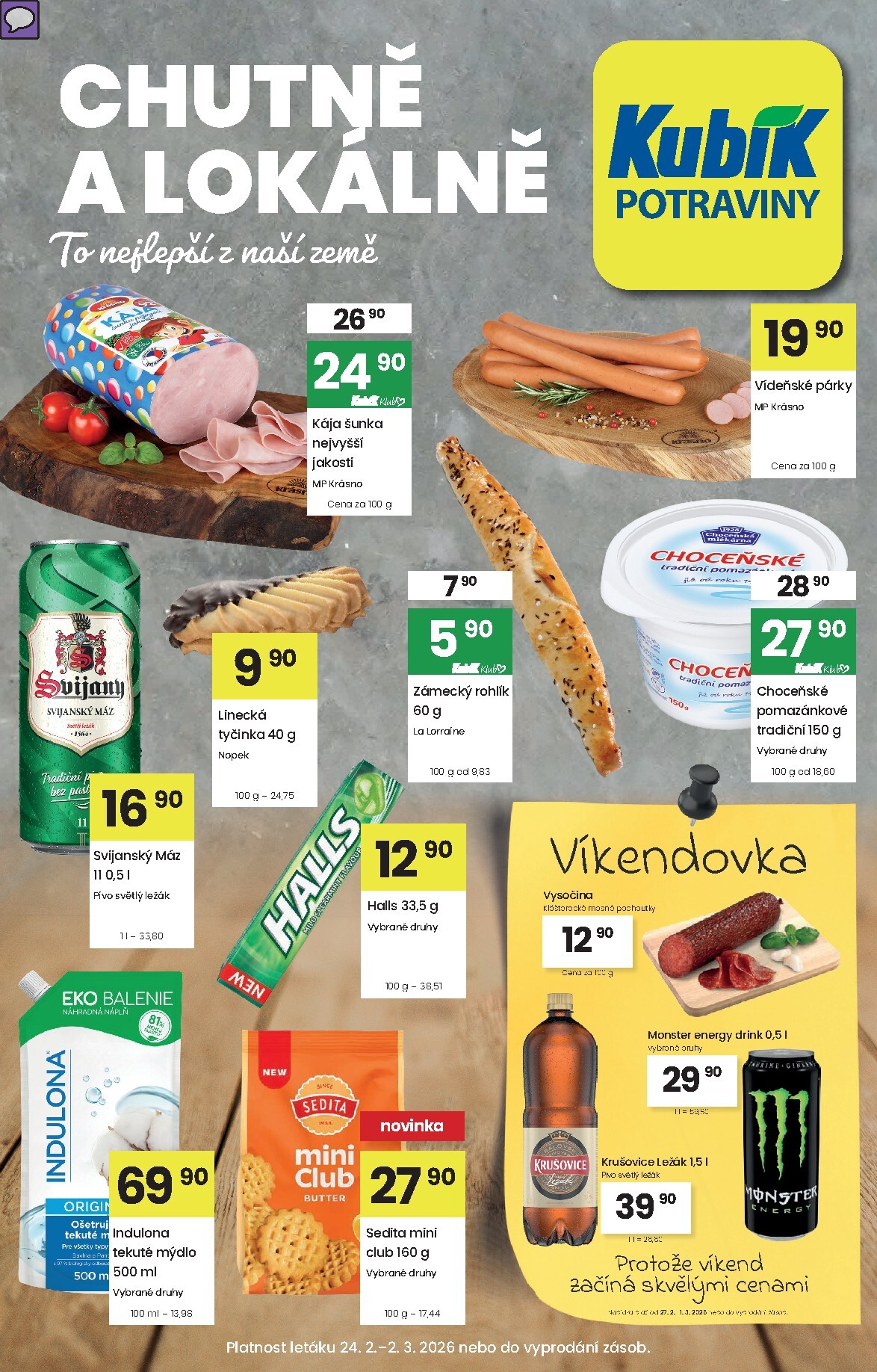 Kubík leták platný od úterý 24.02.2026 do pondělí 02.03.2026