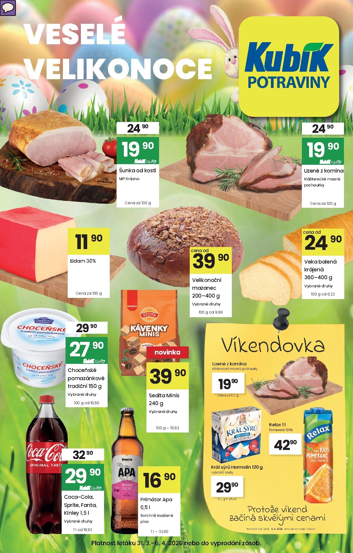 Kubík leták platný od úterý 31.03.2026 do pondělí 06.04.2026