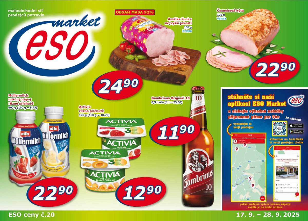 Leták ESO MARKET od 17.09. do 28.09.