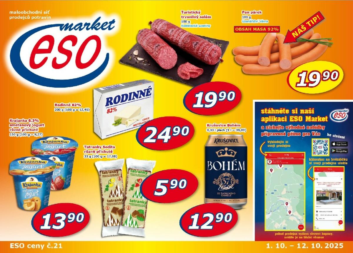 Leták ESO MARKET od 01.10. do 12.10.