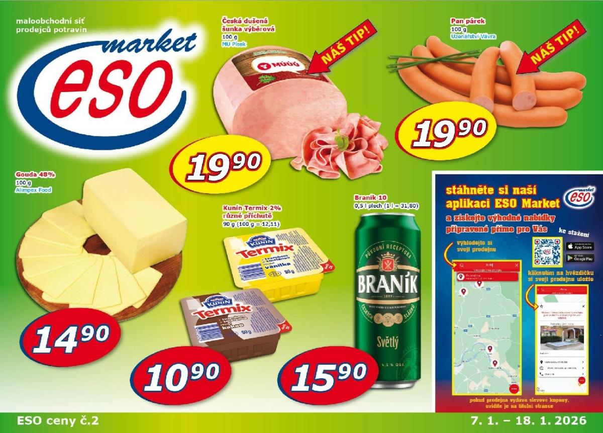 Aktuální leták ESO MARKET od 07.01. do 18.01.
