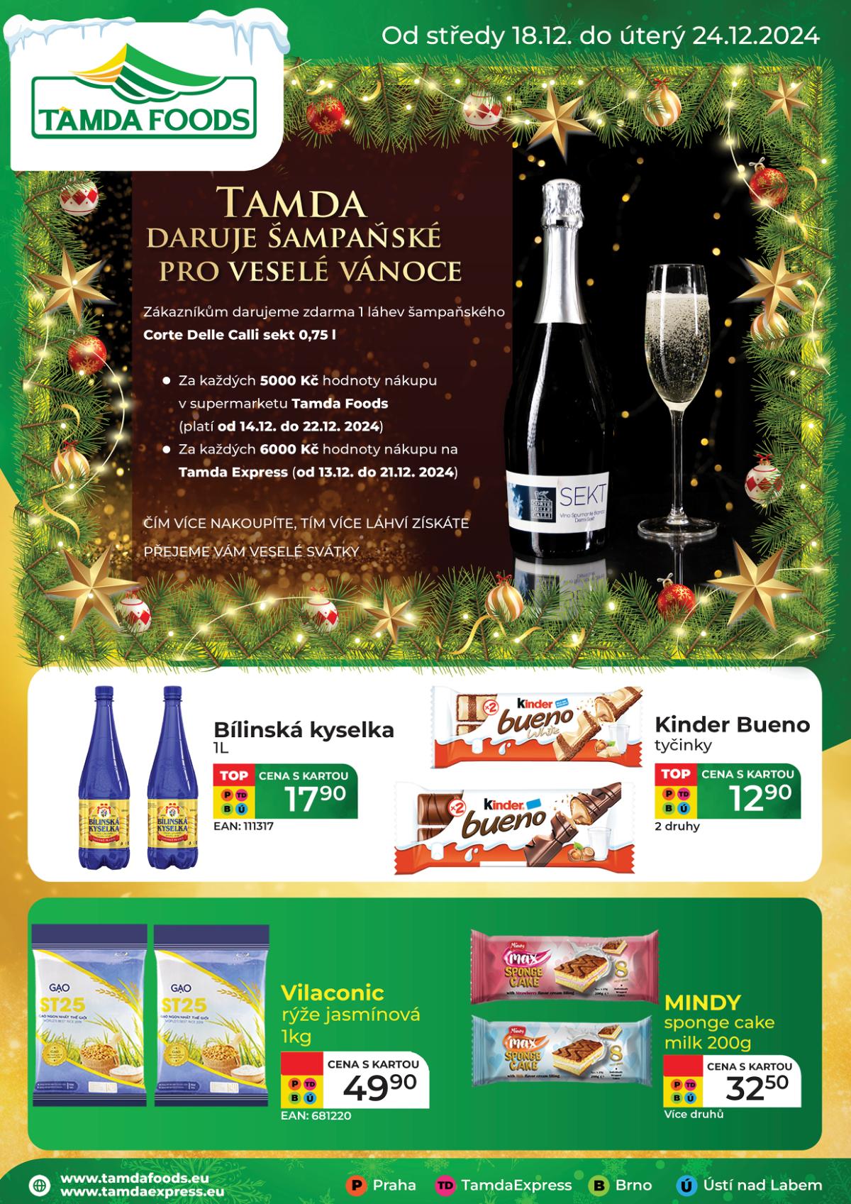 Leták Tamda Foods od 18.12. do 24.12.