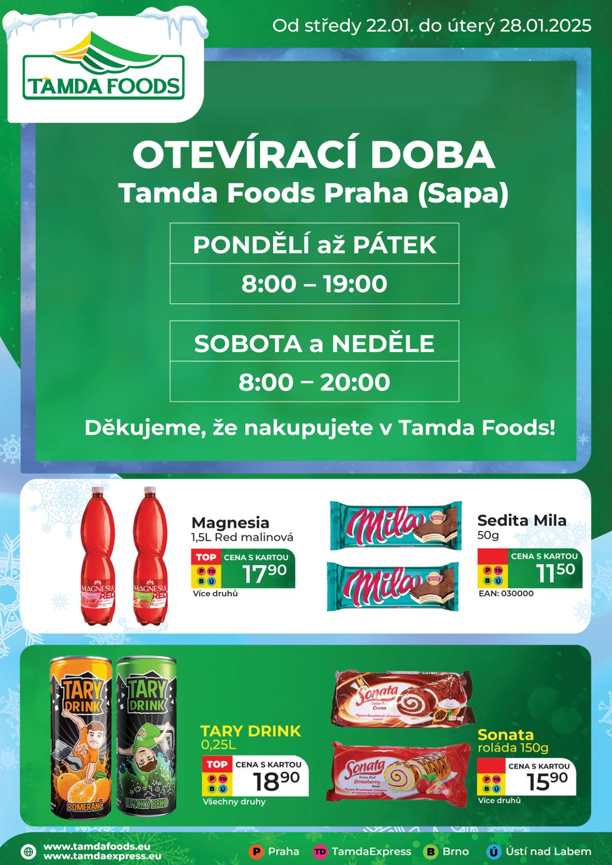 Leták Tamda Foods od 22.01. do 28.01.