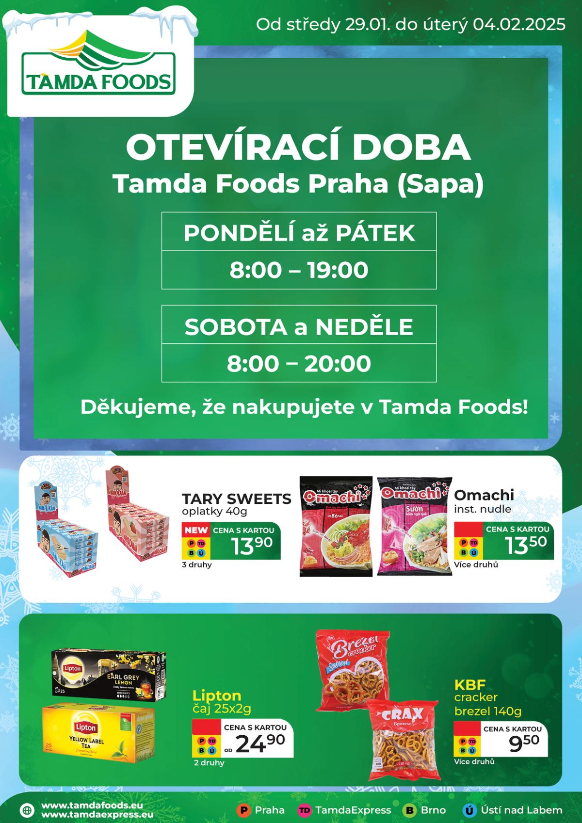 Leták Tamda Foods od 29.01. do 04.02.