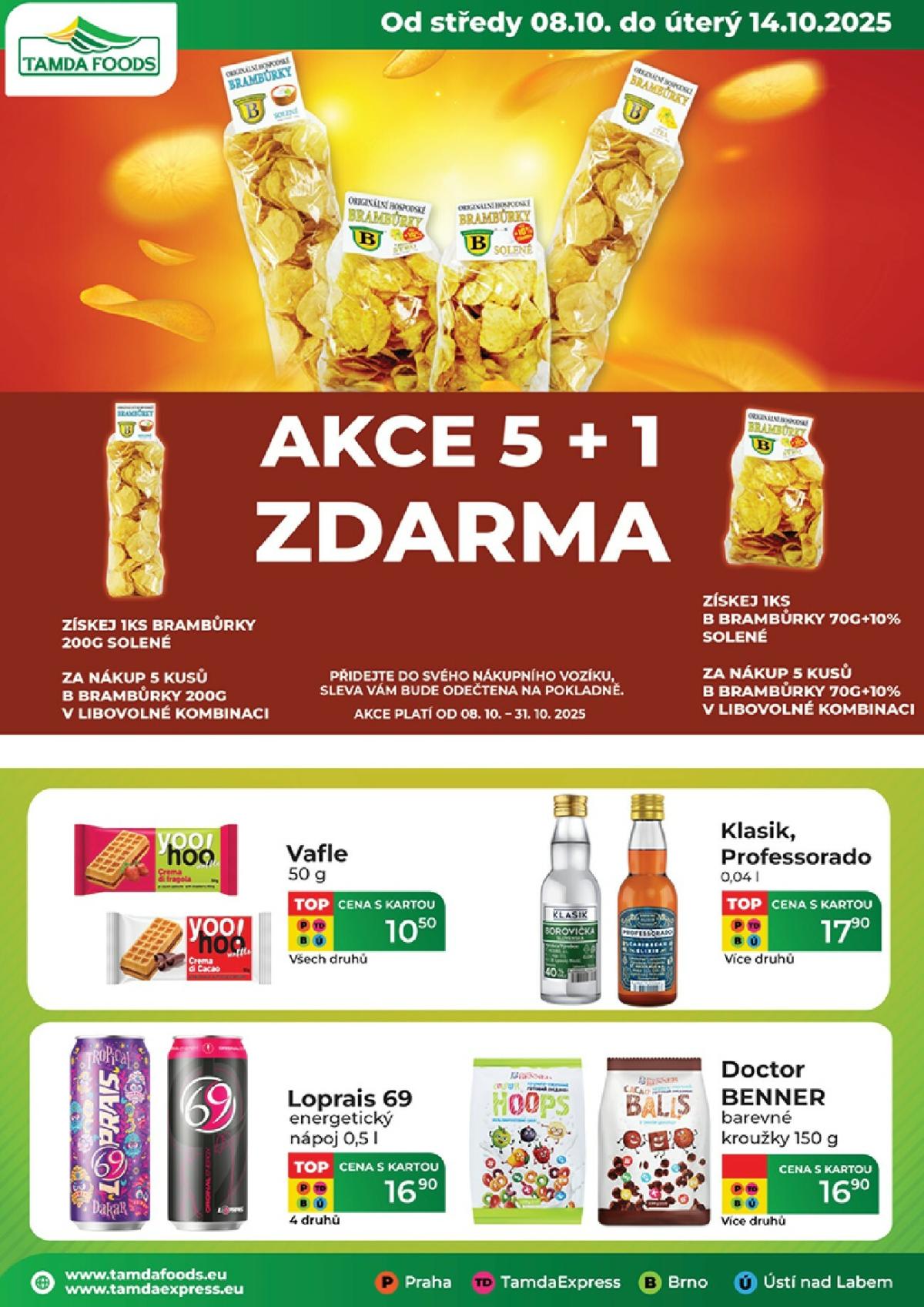 Aktuální leták Tamda Foods od 08.10. do 14.10.