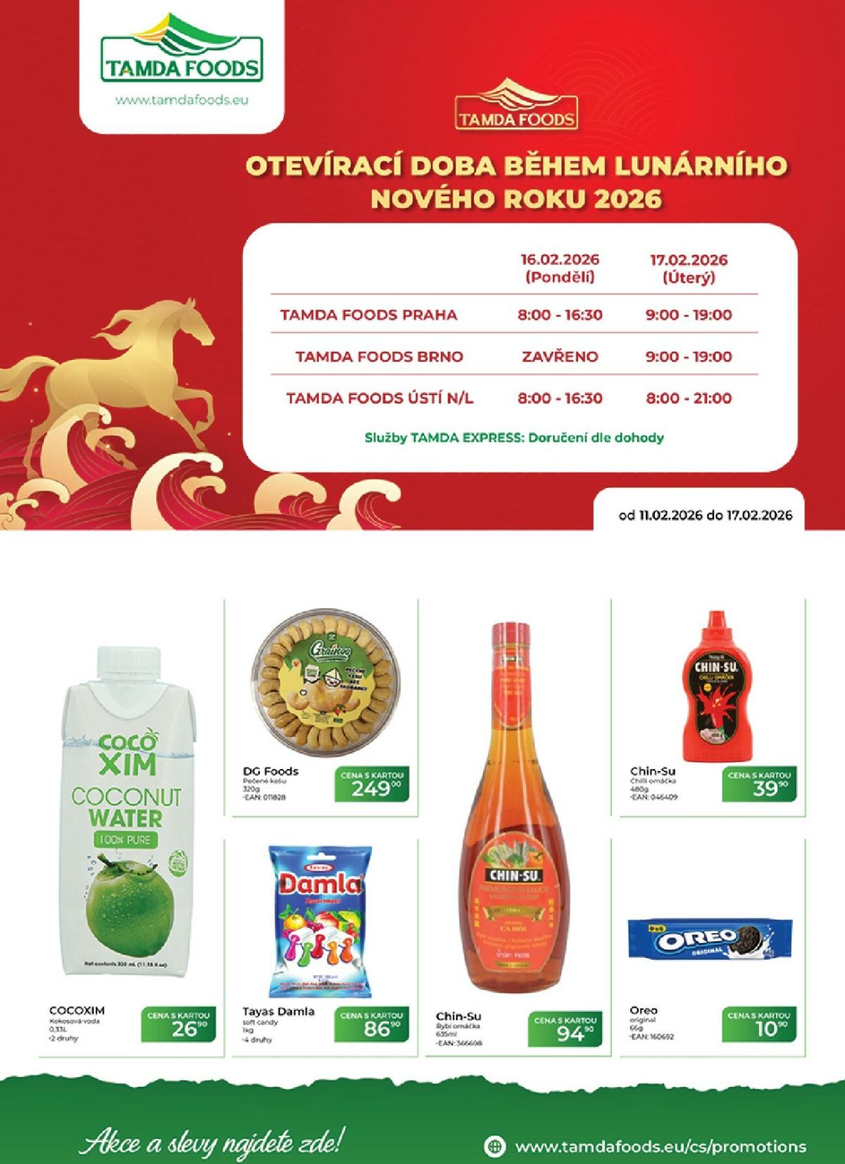 Tamda Foods leták platný od středy 11.02.2026 do úterý 17.02.2026