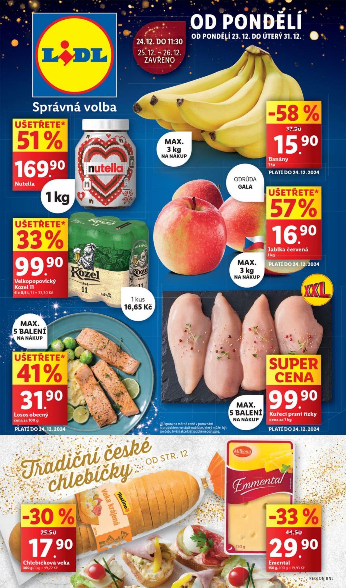 Leták Lidl od 23.12. do 31.12.