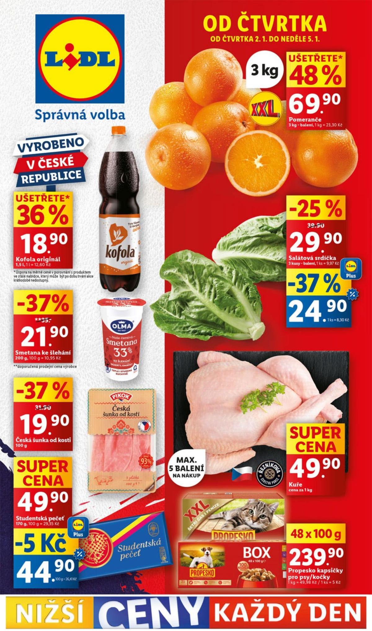 Leták Lidl od 02.01. do 05.01.