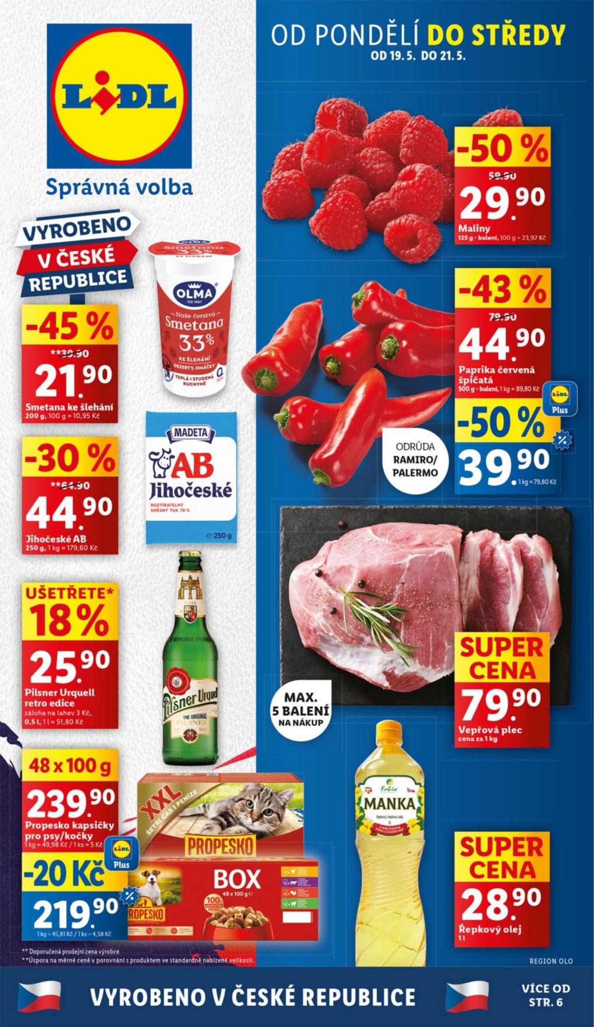 Leták Lidl od 19.05. do 21.05.