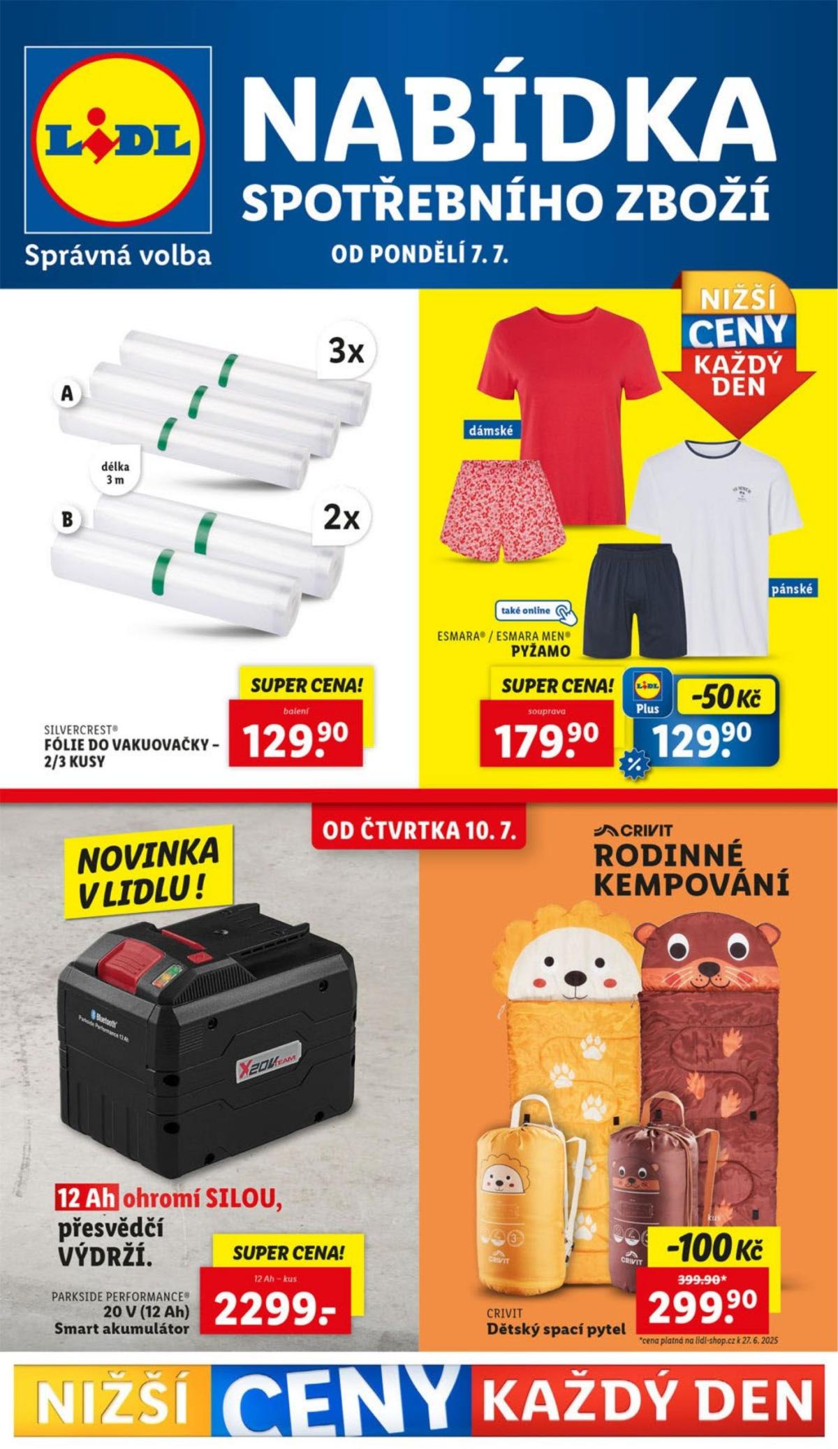Leták Lidl - Spotřební zboží od 07.07. do 13.07.