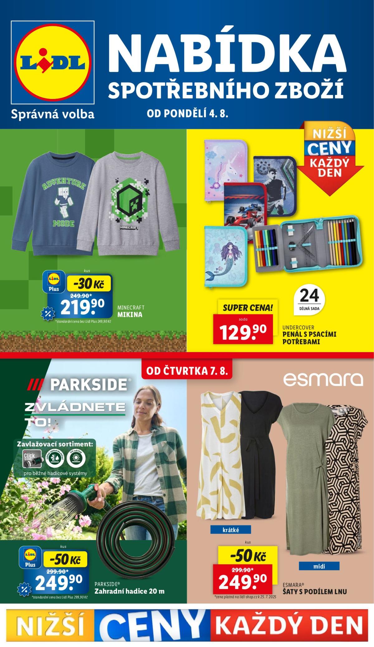 Leták Lidl - Spotřební zboží od 04.08. do 10.08.