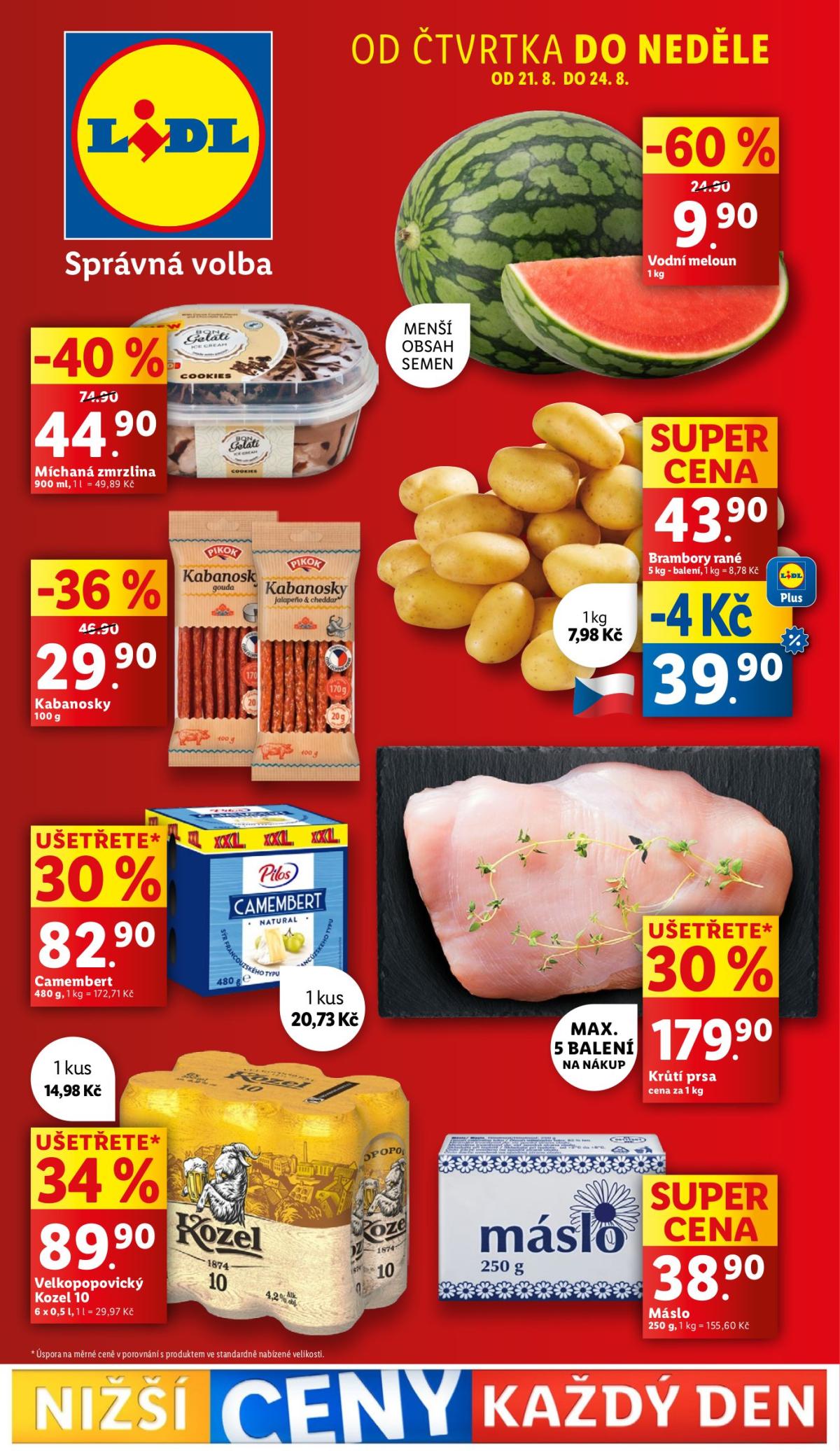 Leták Lidl od 21.08. do 24.08.